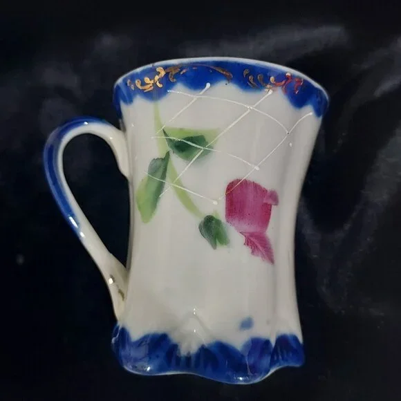 Nippon Hand Painted CHOCOLATE POT Cobalt Blue Gold Florial 12pc Set Antique - Picture 11 of 16